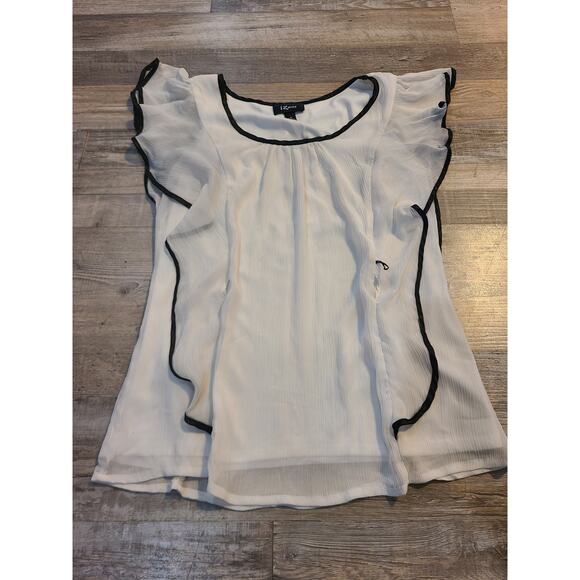 Iz byer small womens sheer overlay blouse - Picture 1 of 7